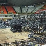 Palco crollato a Reggio Calabria ©foto Vigili del fuoco