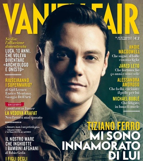 Tiziano Ferro su Vanity Fair