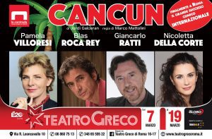 La locandina di Cancun, spettacolo con Pamela Villoresi al Teatro Greco di Roma