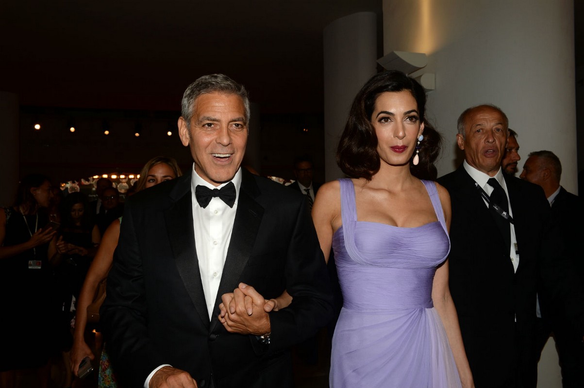 Red_carpet biennale Venezia George Clooney e Amal Alamuddin foto ASAC