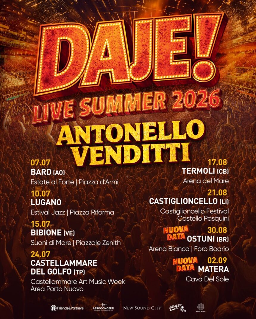 Antonello Venditti celebra 40 anni di “Notte prima degli esami” con l’album live “DAJE!”…